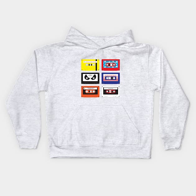 Cassettes Soundtracks Kids Hoodie by nanako